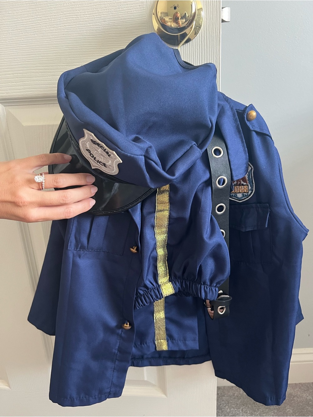 Kids Police Costume Jacket and Hat - Navy Blue